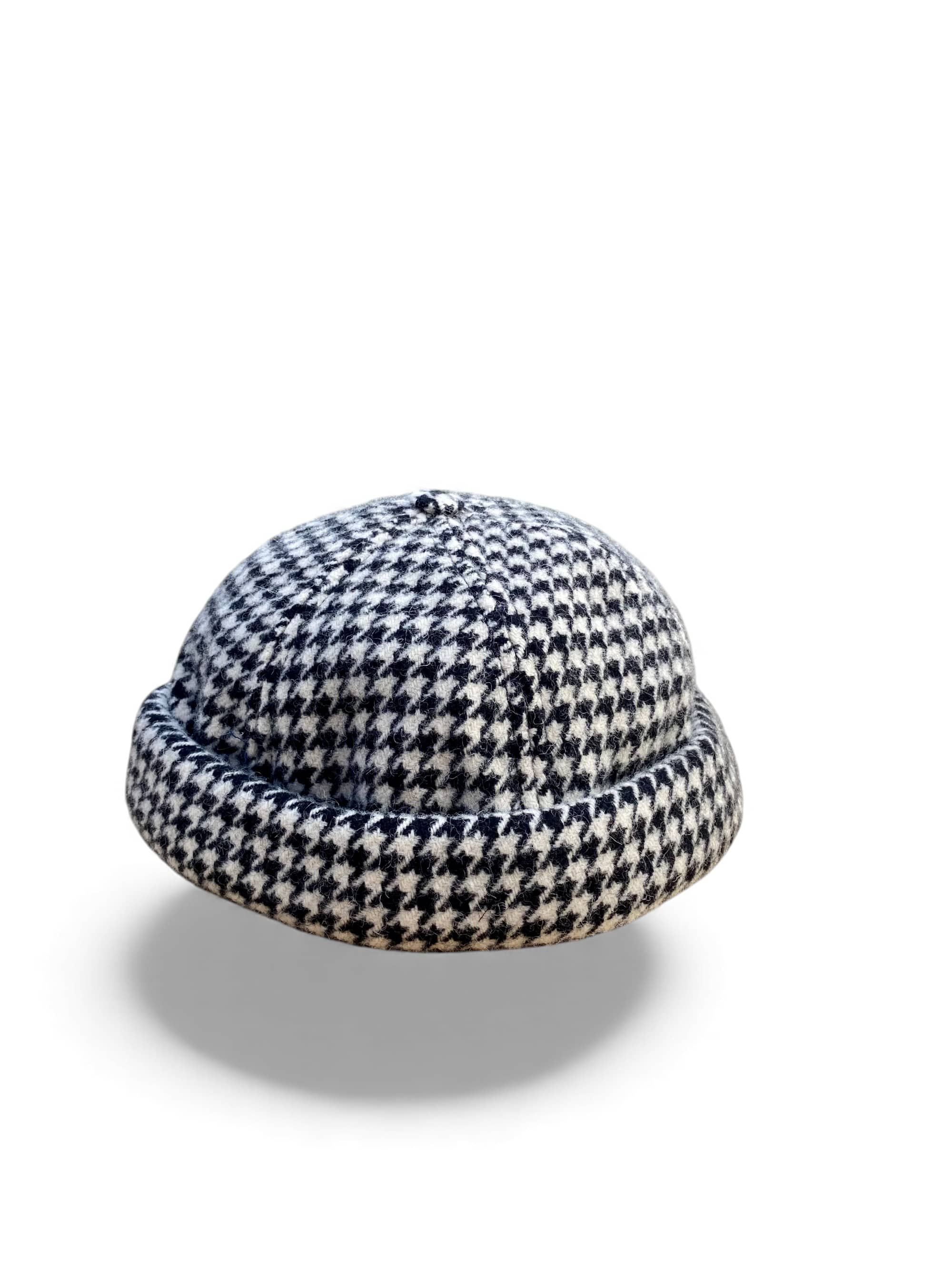 Miki Docker Capèl Pied-de-Poule Écru/Noir - Laine Recyclée