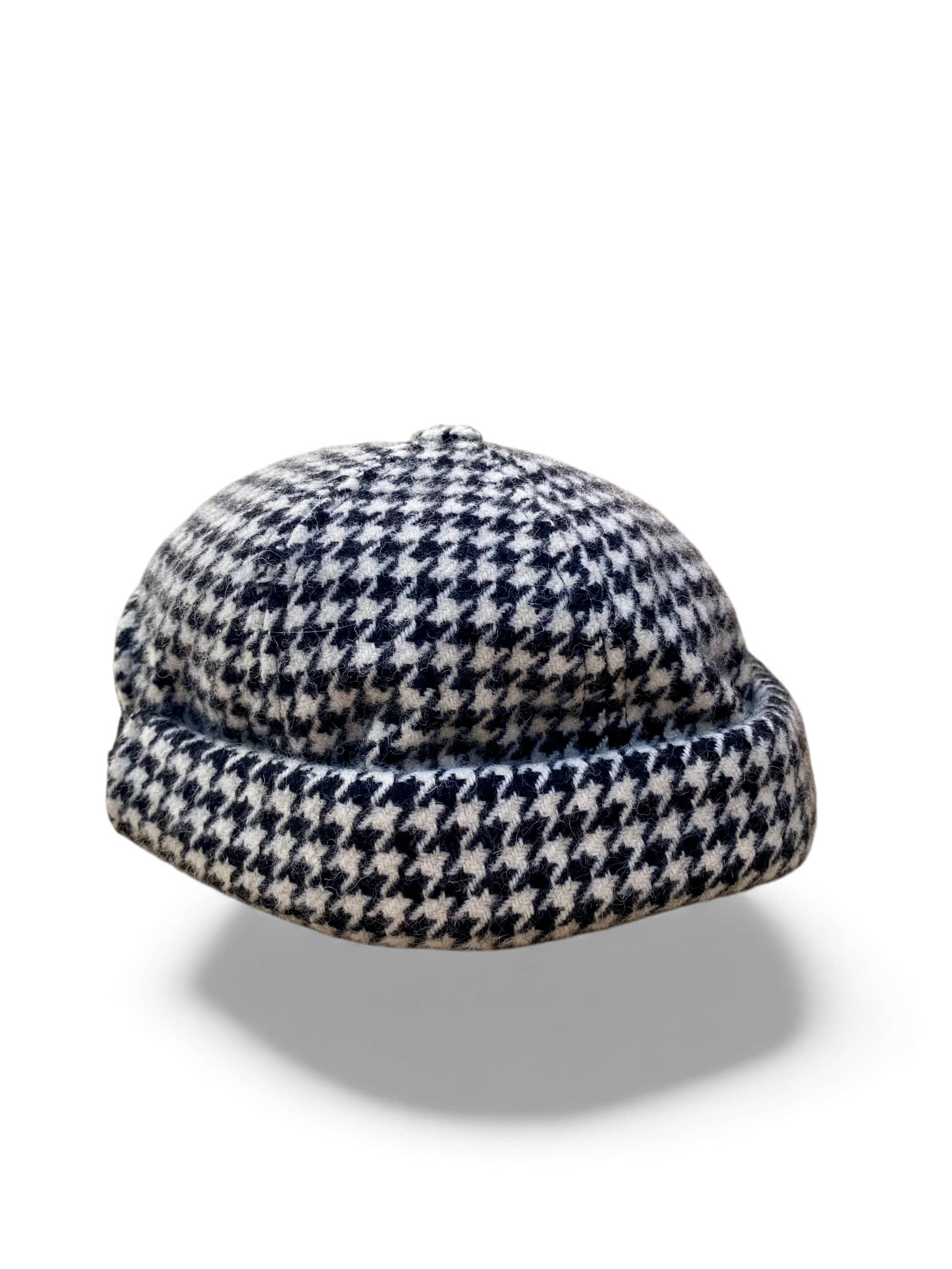 Miki Docker Capèl Pied-de-Poule Écru/Noir - Laine Recyclée