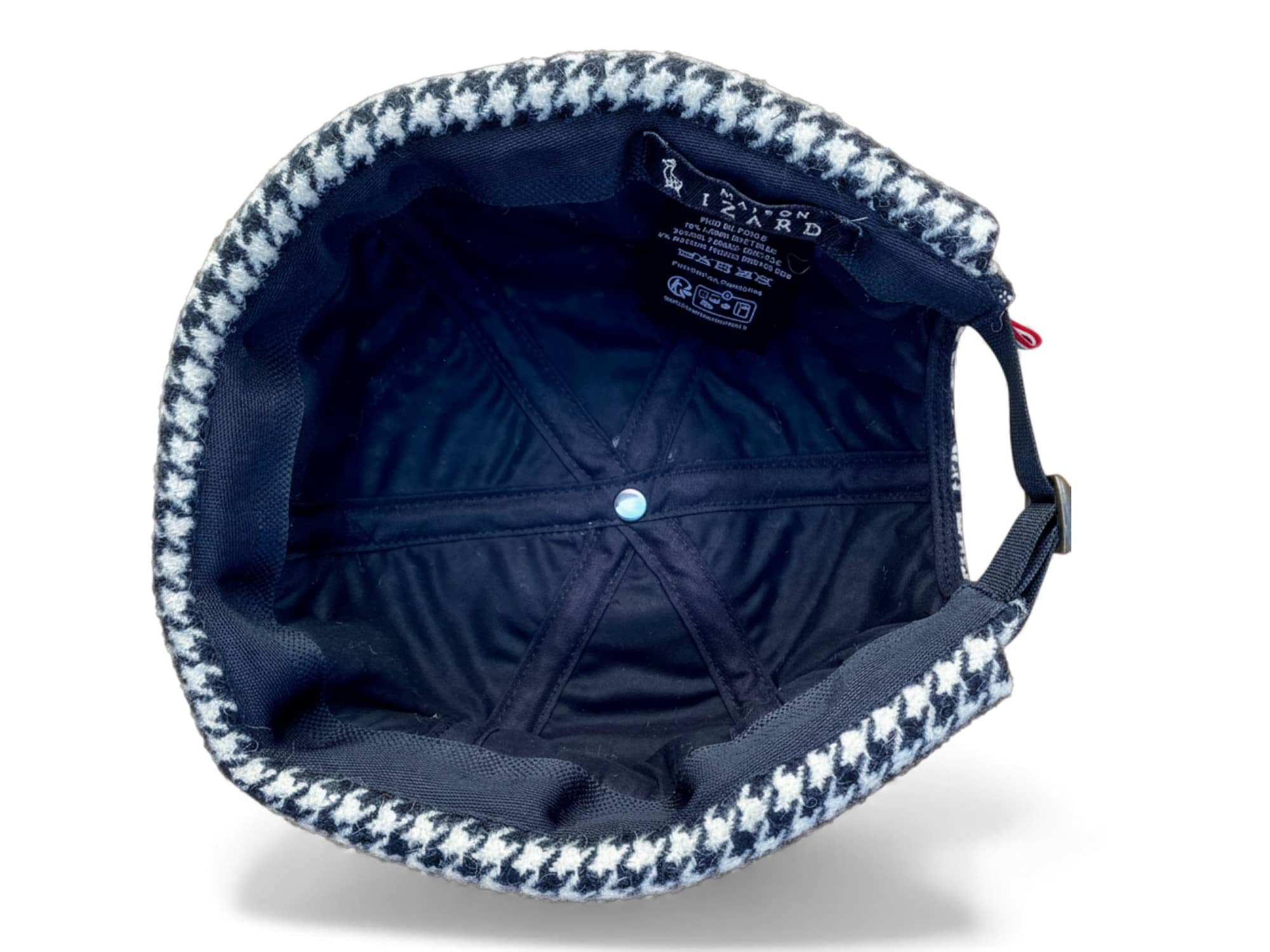 Miki Docker Capèl Pied-de-Poule Écru/Noir - Laine Recyclée