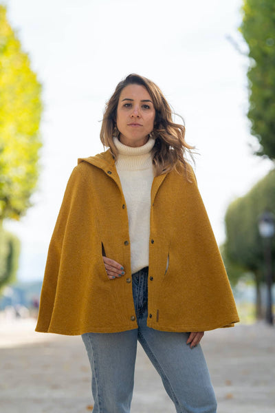 Manteau cape femme laine outlet