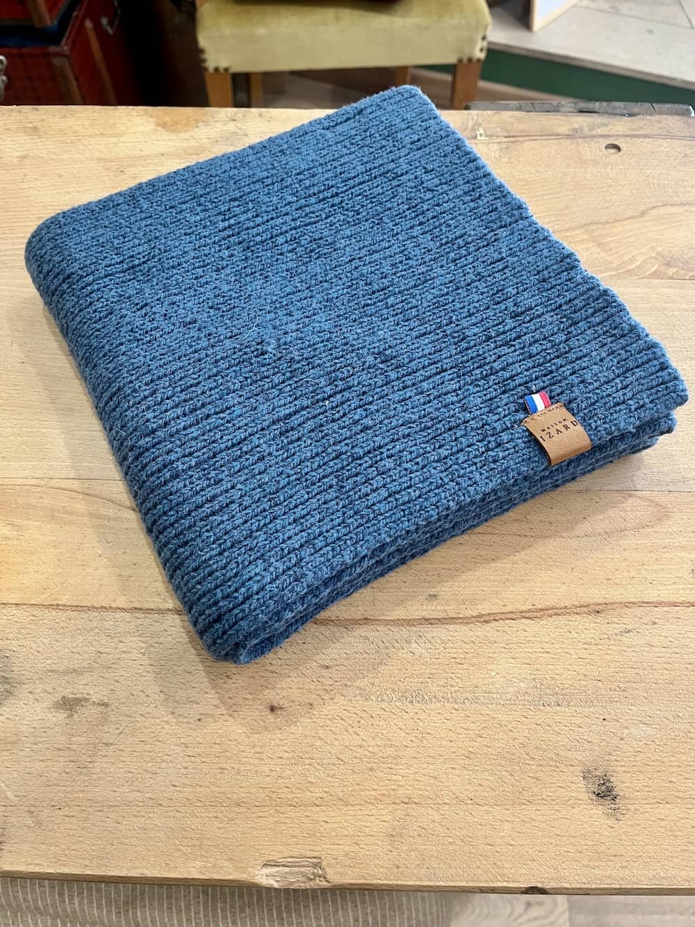 Echarpe Mixte Laneya Bleu Océan - Laine Française