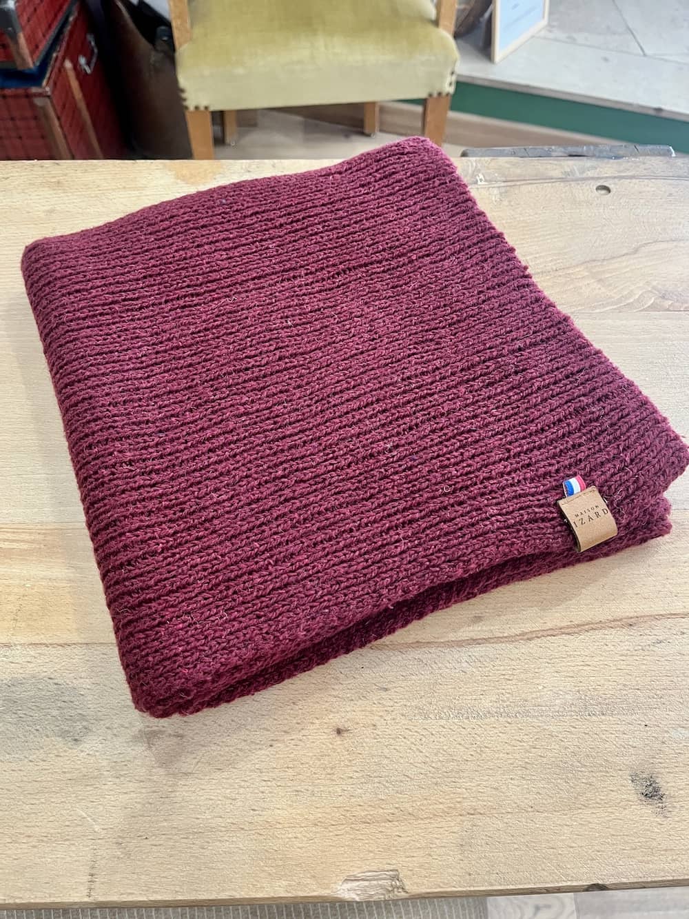 Echarpe Mixte Laneya Bordeaux - Laine Française