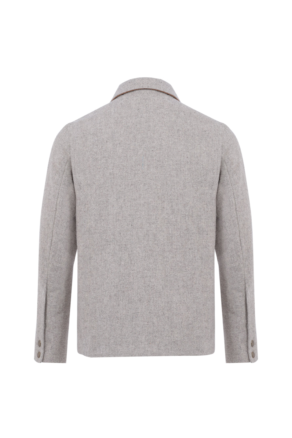 Manteau veste homme éthique et responsable ♻️, gris clair, en 100% laine des Pyrénées et doubure coton, déperlant, made in France 🇫🇷, maison izard.