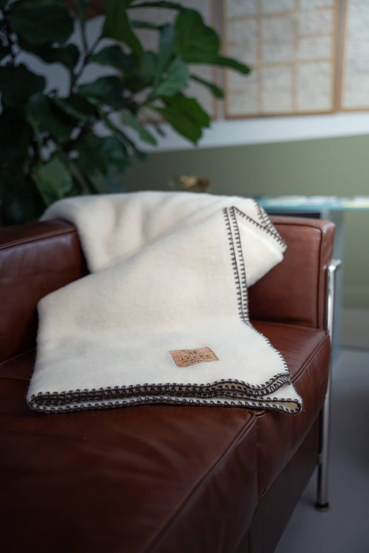 Plaid Calou Pyrénées - Ecru - Laine Française