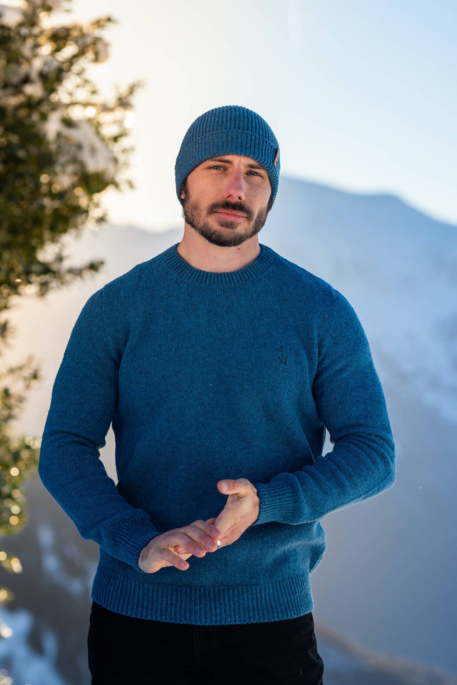 Classic Sweater Ocean Blue French Wool1