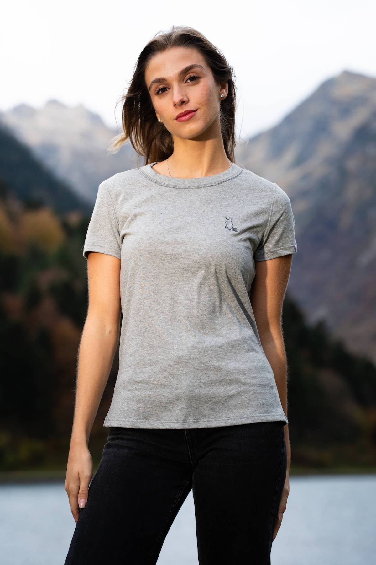 Tee-shirt femme coton bio GOTS Marmotte