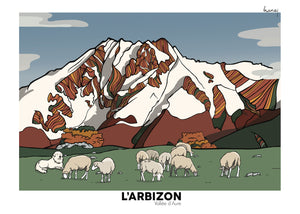 Affiche Pyrénées 50 x 70 cm - L'Arbizon - Benmaj