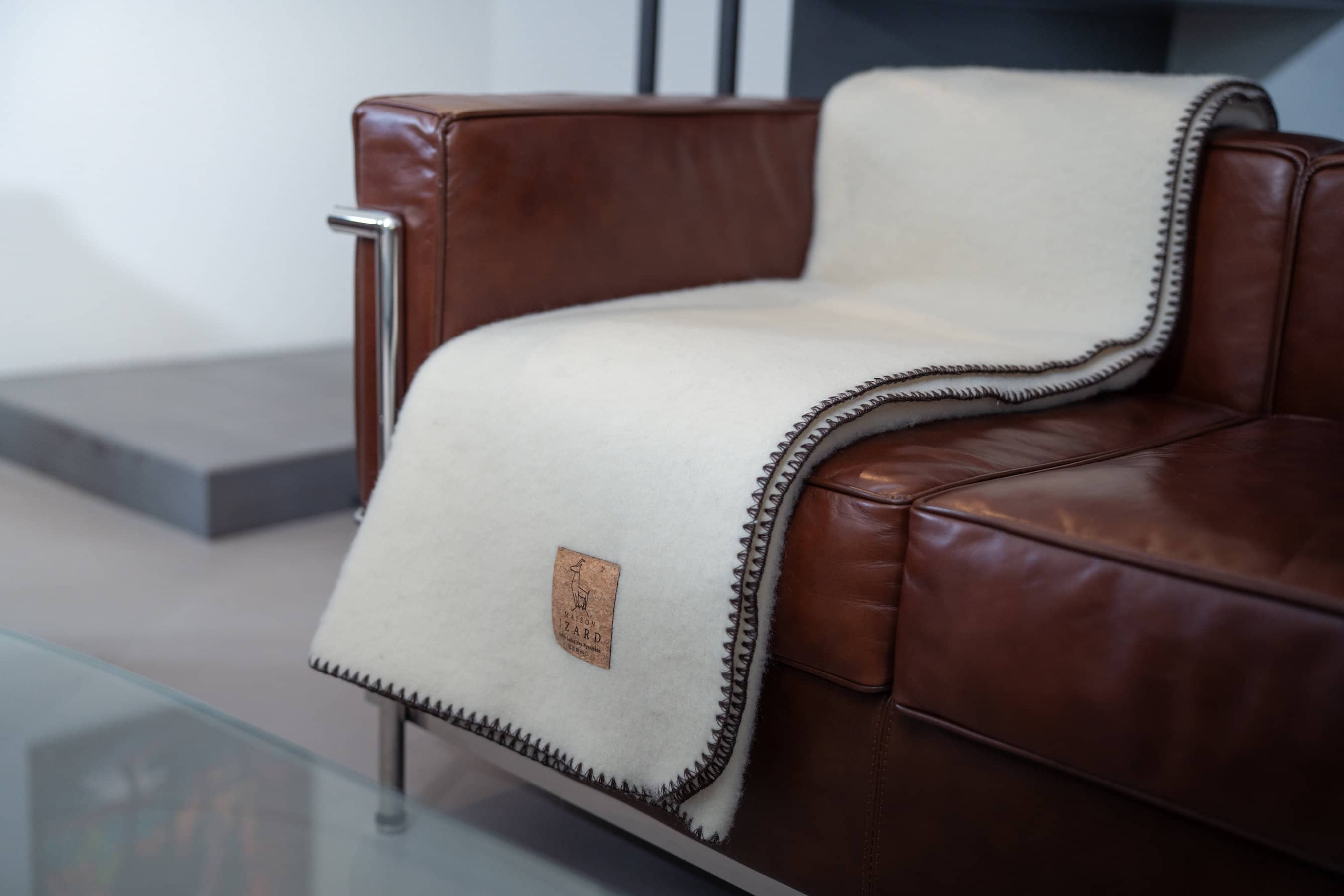 Plaid Calou Pyrénées - Ecru - Laine Française