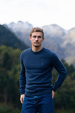 The Classic Sweater Navy Blue - French Wool