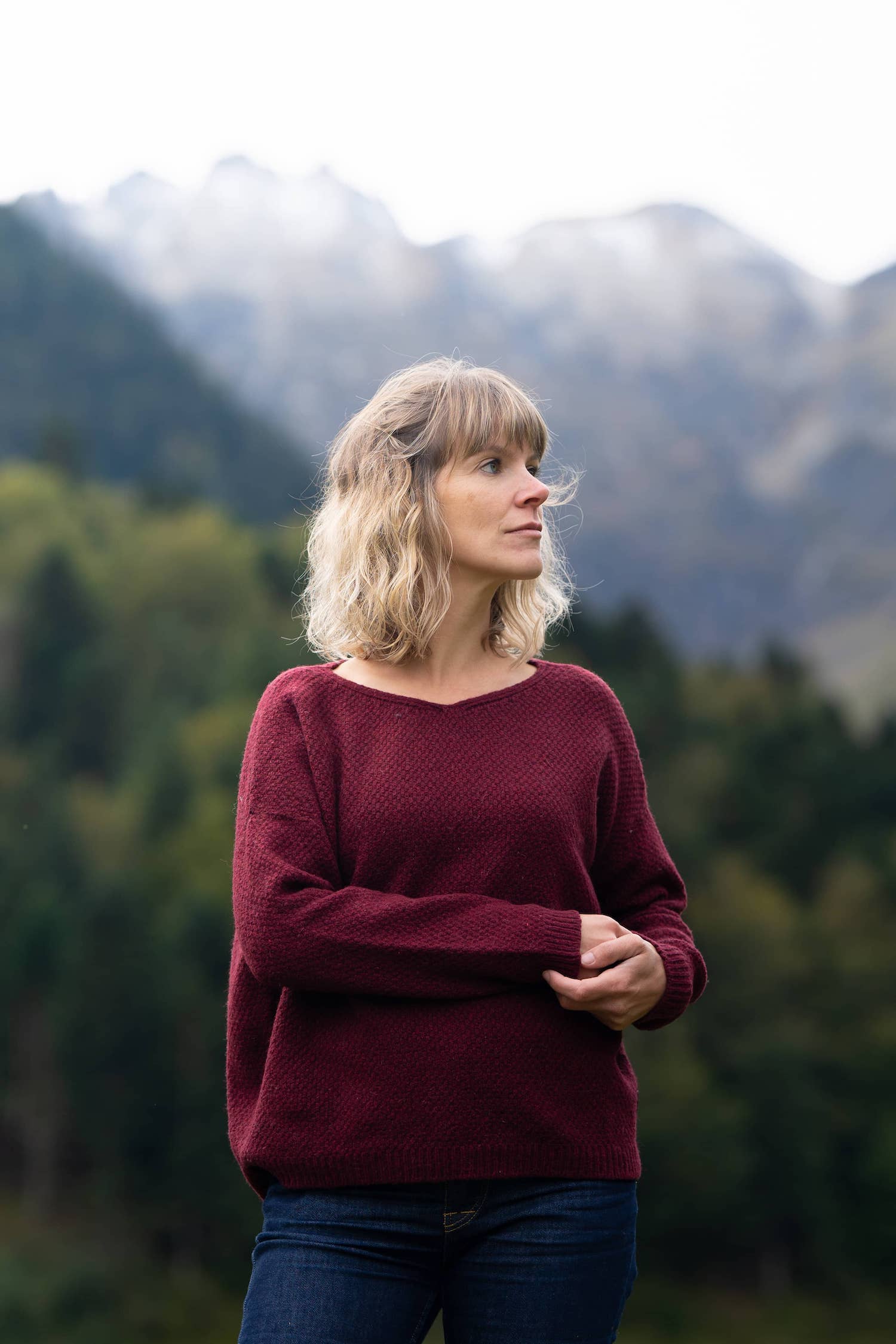 Pull rouge femme