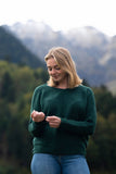 The Riu Oversized Sweater Pine Green - French Wool 