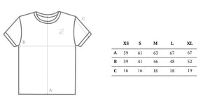Guide des tailles tee-shirt femme en coton bio GOTS OCS100 ecocert broderie canard épais blanc et bleu marine, made in france, Maison Izard