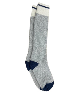 Thalweg Knee-High Socks - French Wool Blue & Light Gray