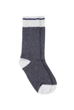 The Thalweg Socks - Blue and Dark Gray French Wool
