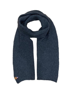 écharpe éthique et responsable, gris anthracite en laine des Pyrénées et coton recyclé ♻️, made in France 🇫🇷, maison izard, 64