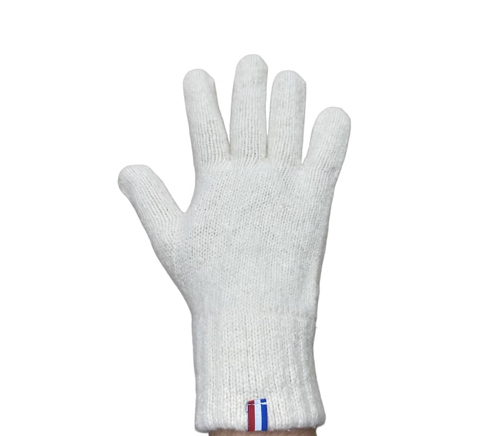 Gant, mixte, éthique et responsable , blanc écru, laine des Pyrénées et coton recyclé ♻️, made in France 🇫🇷 , maison izard 