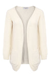 gilet femme éthique et responsable, blanc écru, en laine des Pyrénées et coton recyclé ♻️, made in France 🇫🇷, maison izard