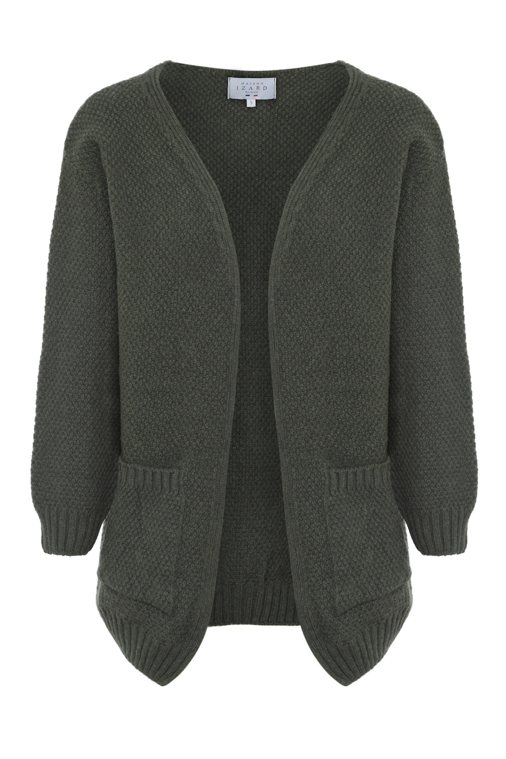 gilet femme éthique et responsable, vert, en laine et coton recyclé ♻️, made in France 🇫🇷, maison izard