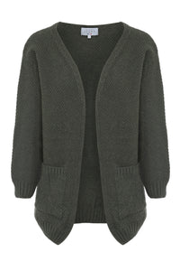gilet femme éthique et responsable, vert, en laine et coton recyclé ♻️, made in France 🇫🇷, maison izard