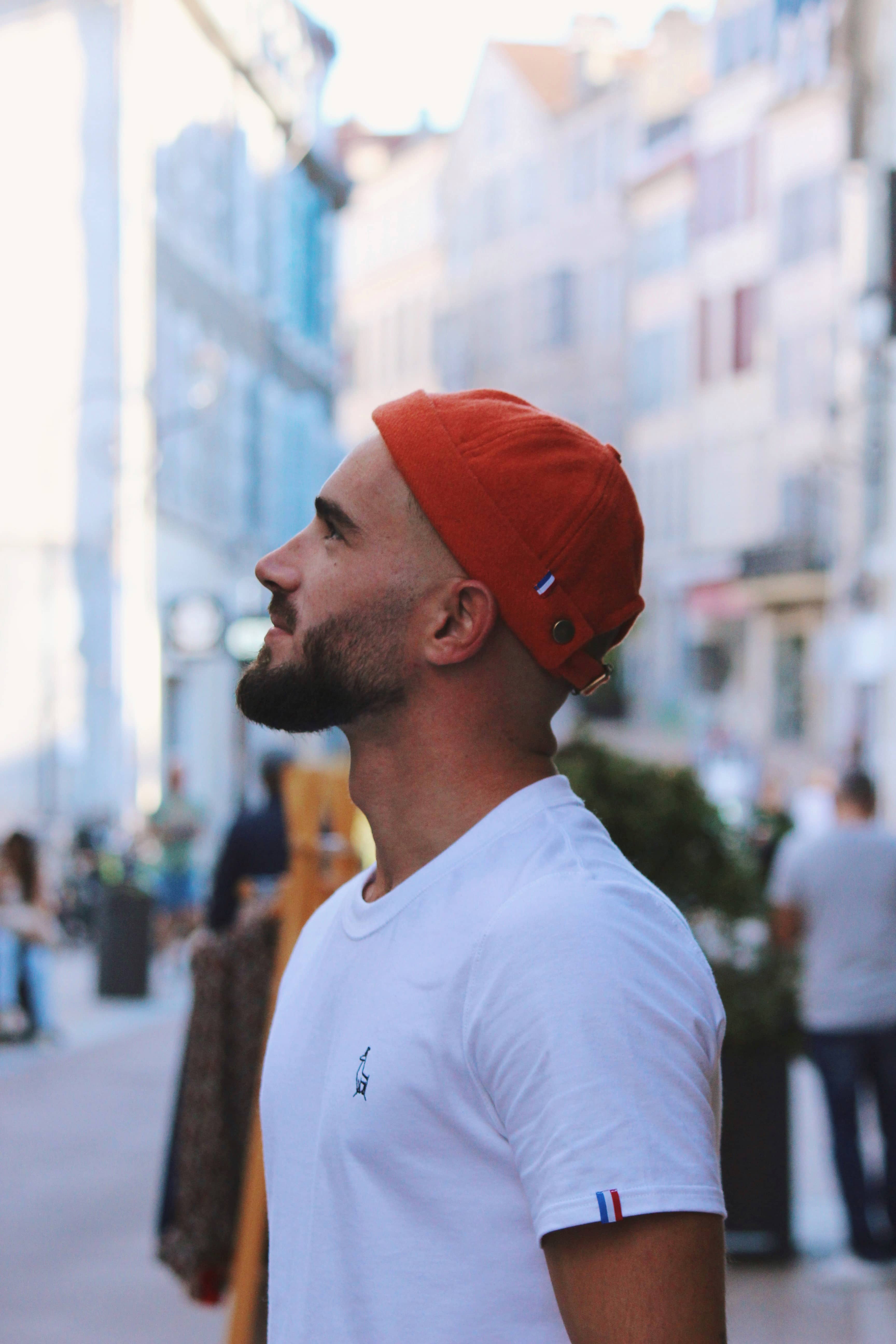 dockers éthiques et responsables, orange, vert et gris clair en laine des Pyrénées recyclée ♻️, made in France 🇫🇷, maison izard