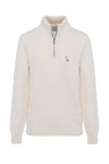pull éthique homme col camionneur montant blanc écru en laine des Pyrénées et coton recyclé ♻️, made in France 🇫🇷, maison izard