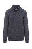 The COT Half Zip Sweater Dark Gray - French Wool 