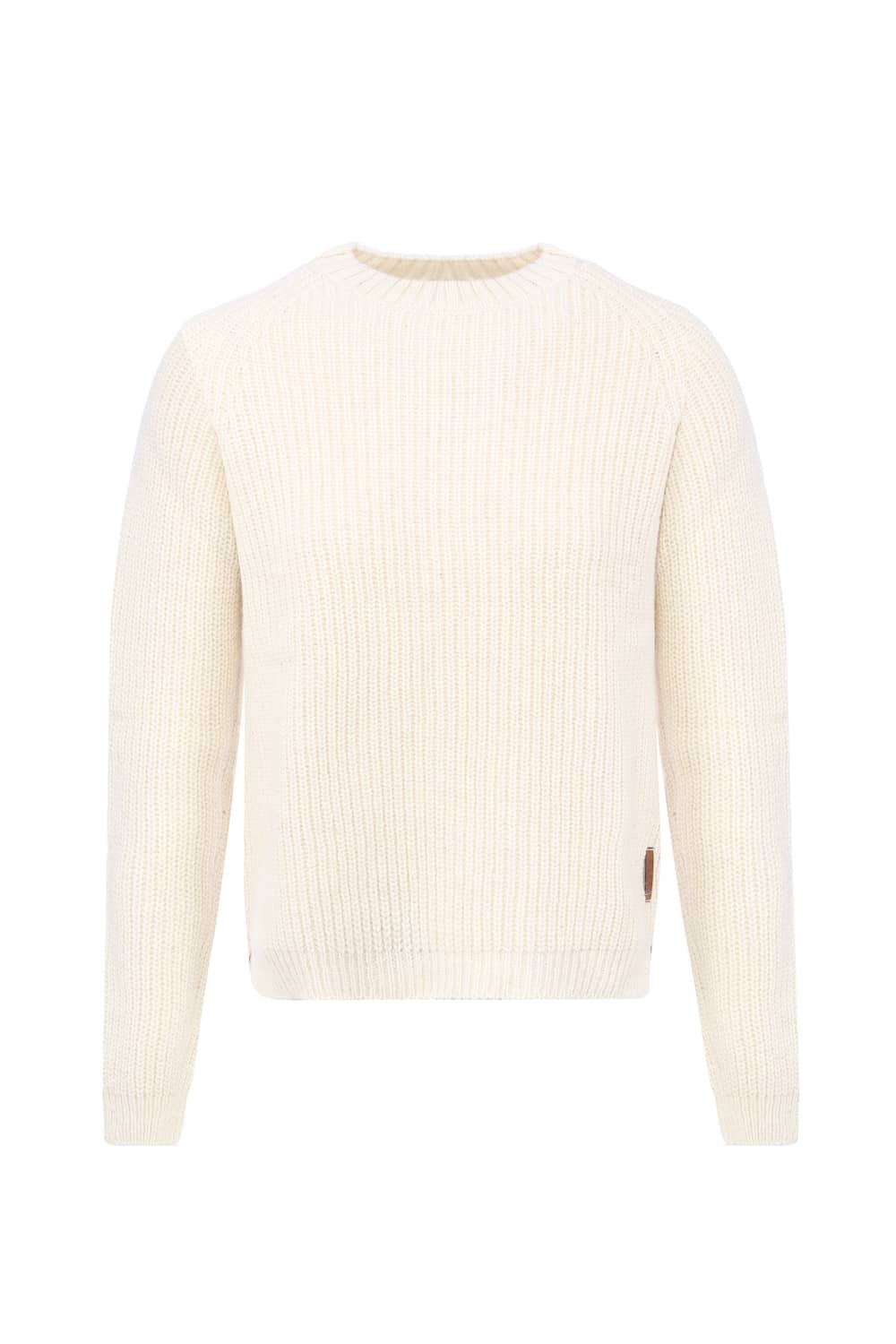 pull femme raglan éthique et responsable, blanc écru, en laine des Pyrénées et coton recyclé, made in France, maison izard