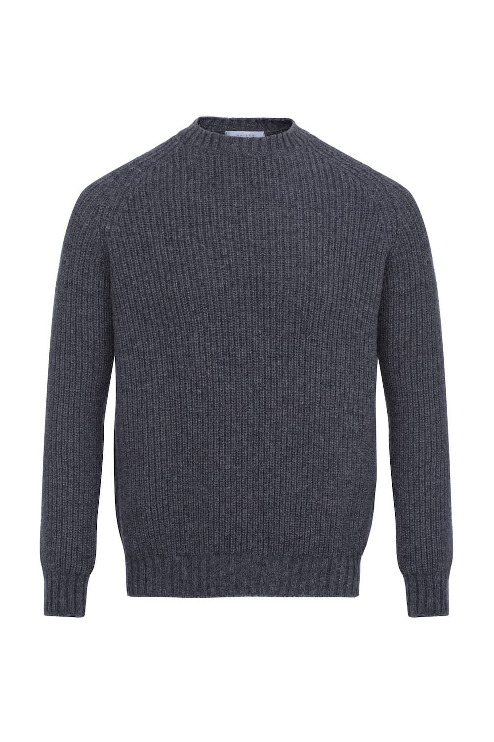 pull homme raglan éthique et responsable, gris anthracite, en laine des Pyrénées et coton recyclé, made in France, maison izard
