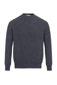 pull homme raglan éthique et responsable, gris anthracite, en laine des Pyrénées et coton recyclé, made in France, maison izard