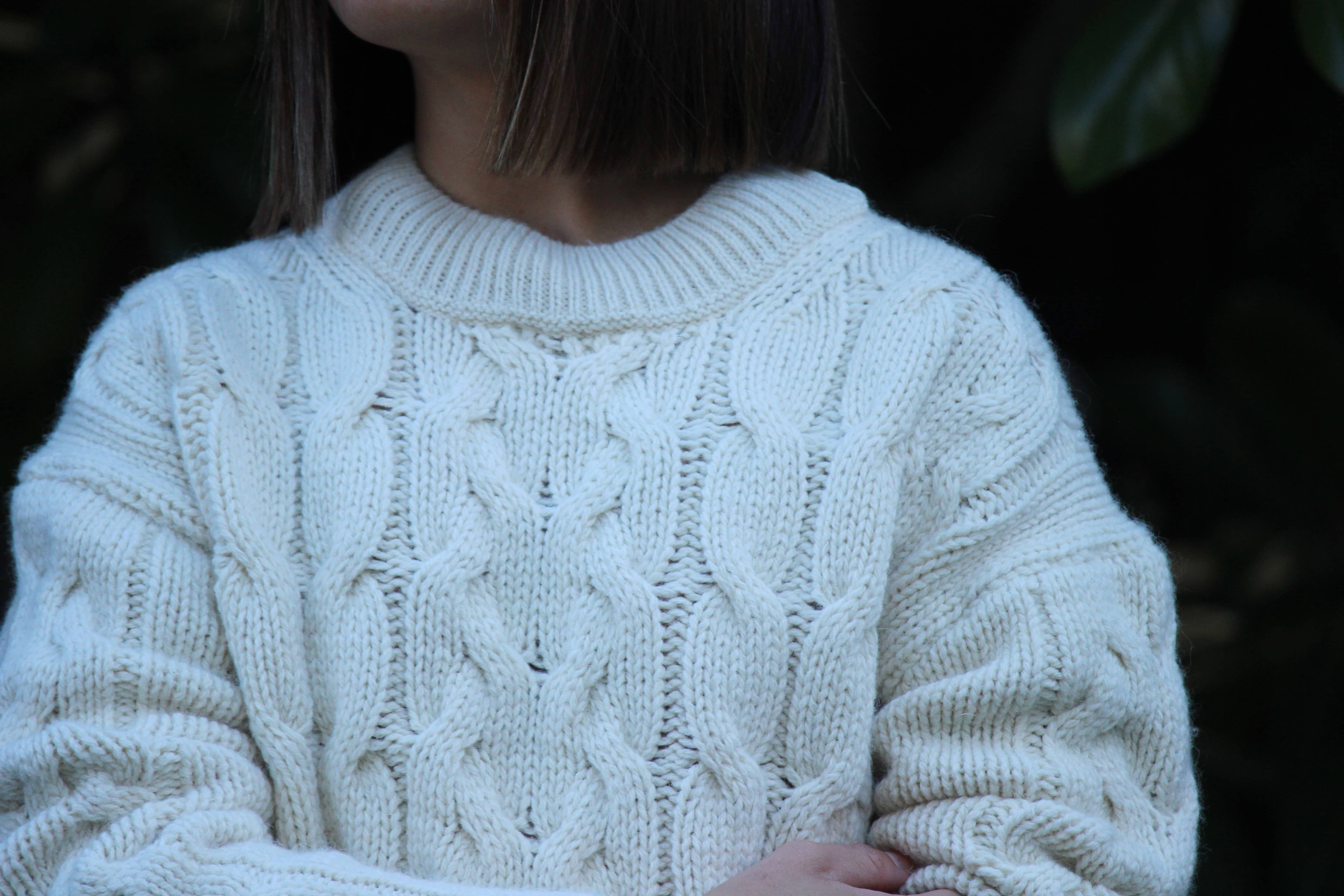 Gant Garroc Blanc Écru - Laine Française – Maison Izard