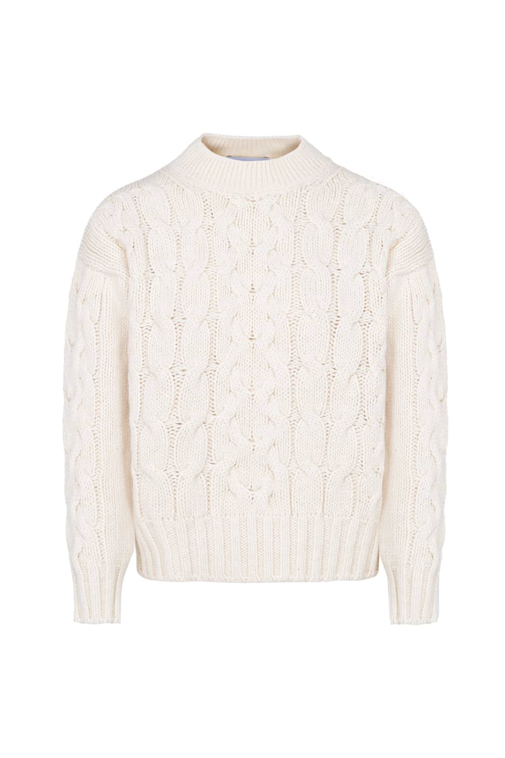 White Cable Knit Sweater - French Wool - Women – Maison Izard