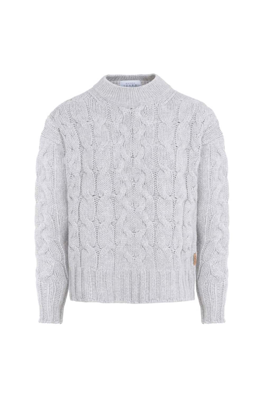  pull femme torsades, style irlandais, éthique et responsable, gris clair, en laine des Pyrénées et coton recyclé ♻️, made in France 🇫🇷, maison izard