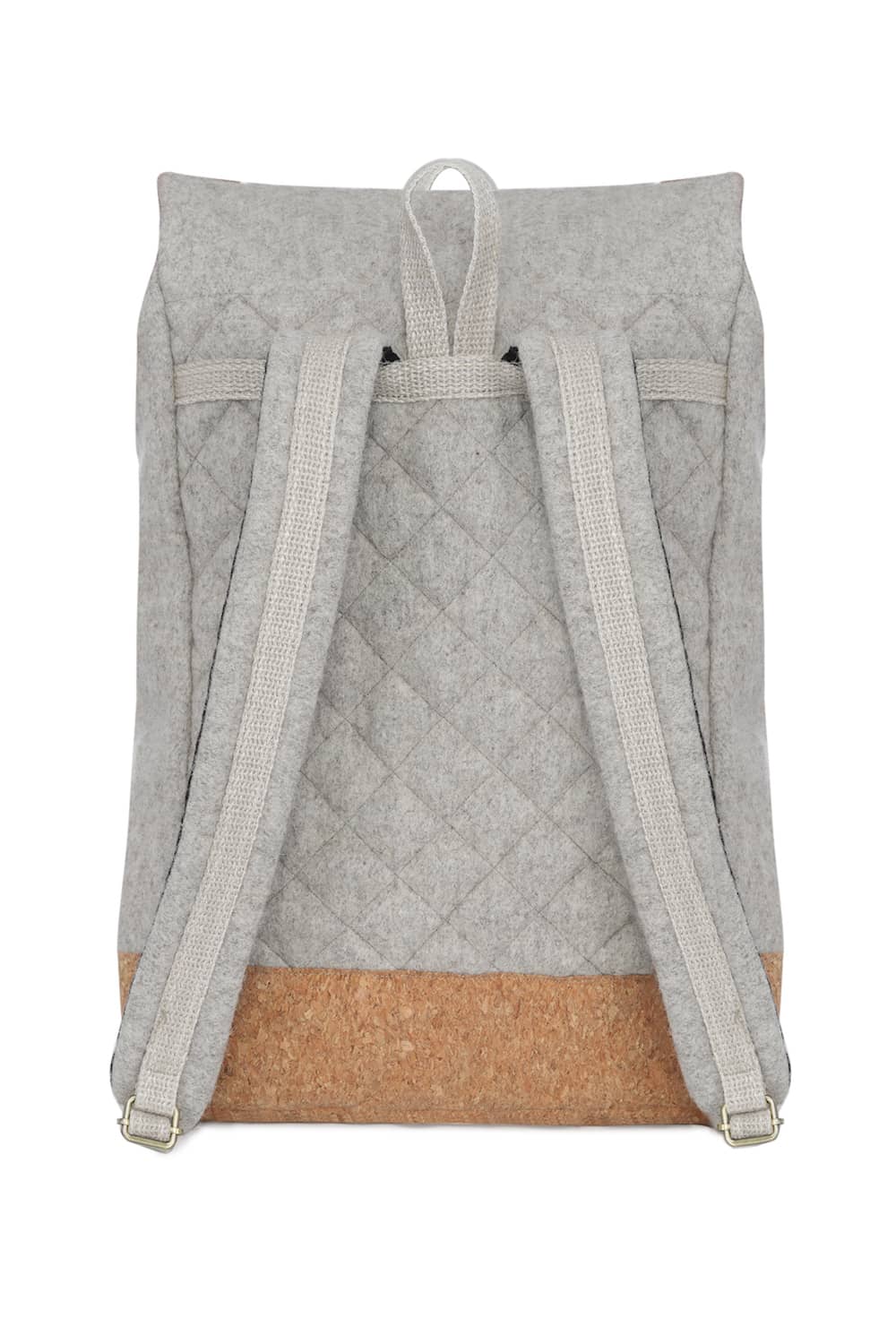 Sac à dos éthique et responsable, gris, en laine des Pyrénées et en liège des Landes, made in France 🇫🇷, maison izard